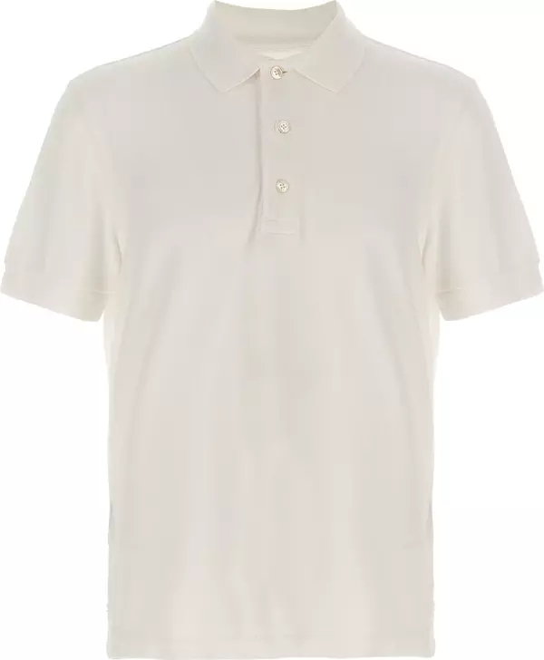 White Lyocell Polo Shirt