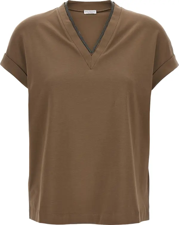 Brown Cotton T-Shirt