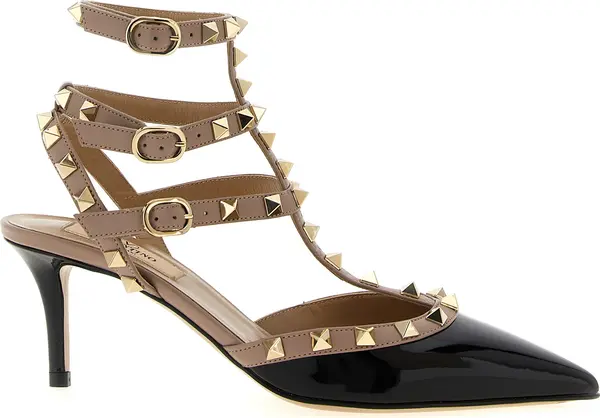 Multicolor Lamb Leather Mid Heel Pumps