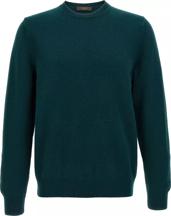 Bicolor Virgin Wool Cardigan