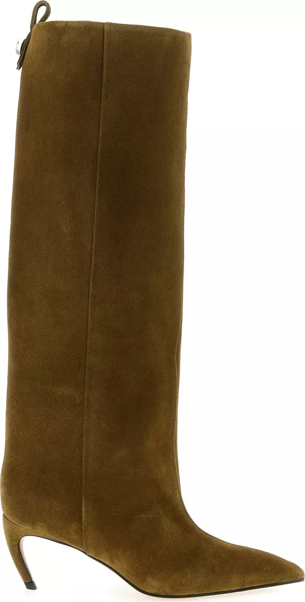Bicolor Goatskin Over The Knee