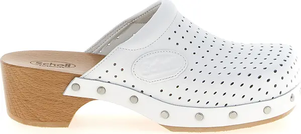 White Calfskin Clogs