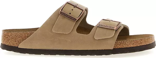 Brown Leather Slides