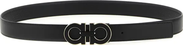 Black Calfskin Regular Belt
