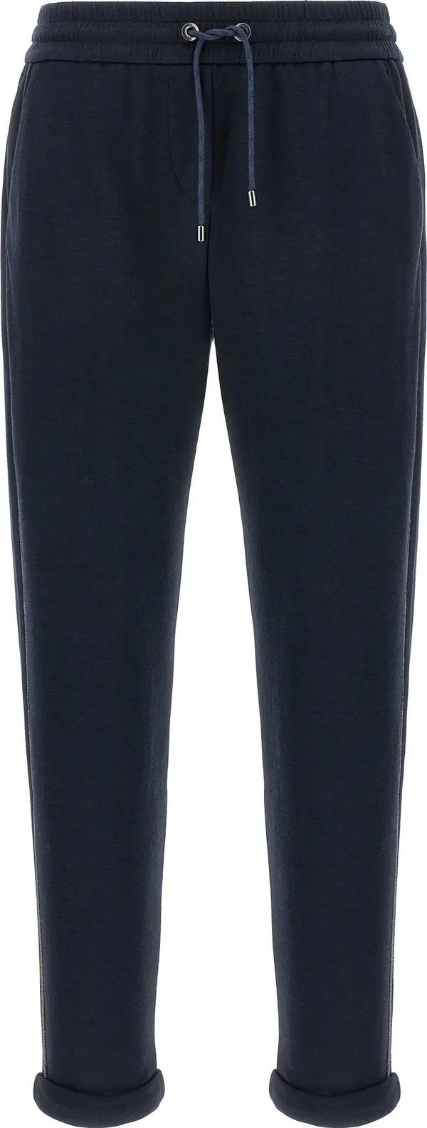 Blue Cotton Joggers (Workout Pants)