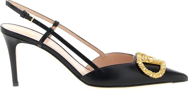 Black Calfskin High Heel Pumps