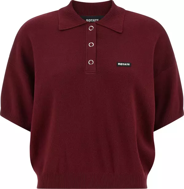 Bordeaux Mohair Polo Shirt