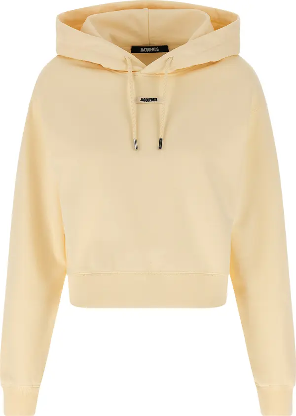 Beige Cotton Hoodie