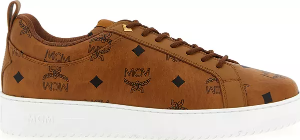 Brown Polyethylene Low Top Sneakers