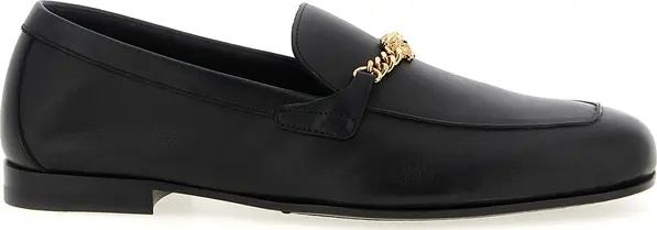 Black Calfskin Slip-On Loafers