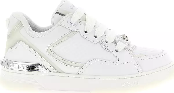 White Calfskin Low Top Sneakers
