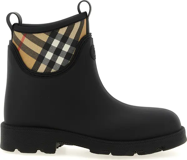Black Rubber Ankle Boots