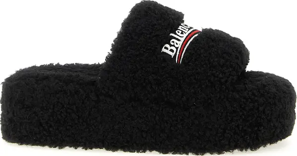 Black Polyester Slides