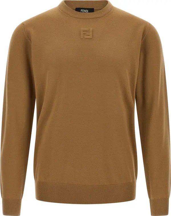 Beige Virgin Wool Cardigan