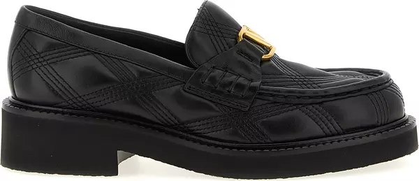 Black Lamb Leather Slip-On Loafers