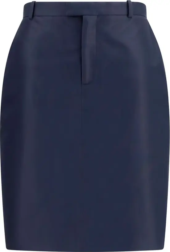 Blue Silk Skirt