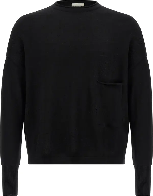 Black Virgin Wool Cardigan