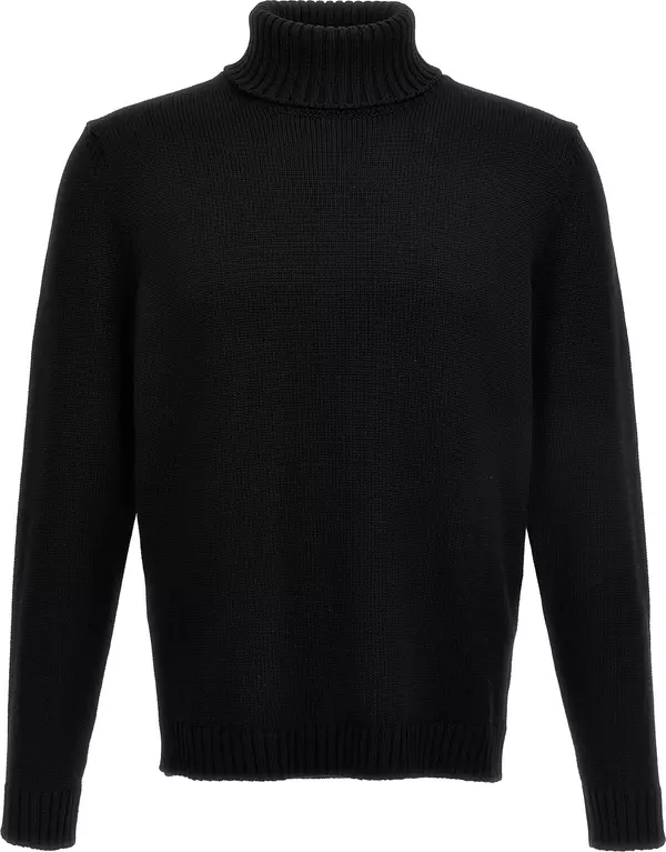 Black Virgin Wool Cardigan