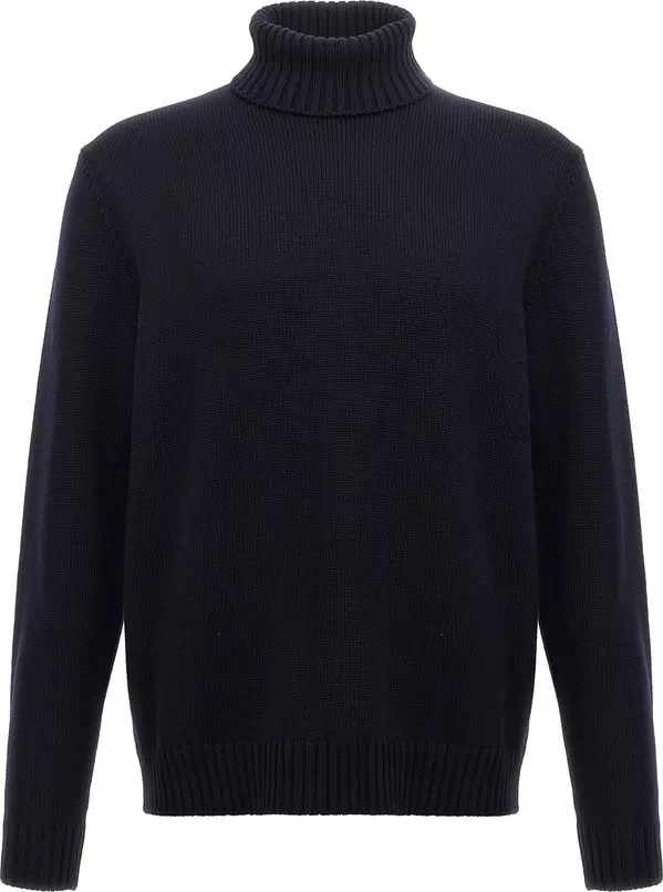 Blue Virgin Wool Cardigan