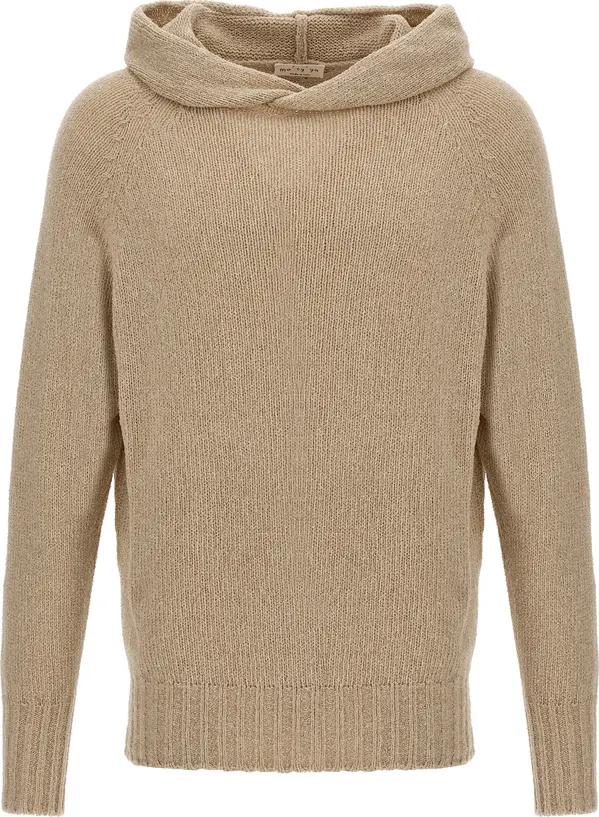 Beige Virgin Wool Cardigan