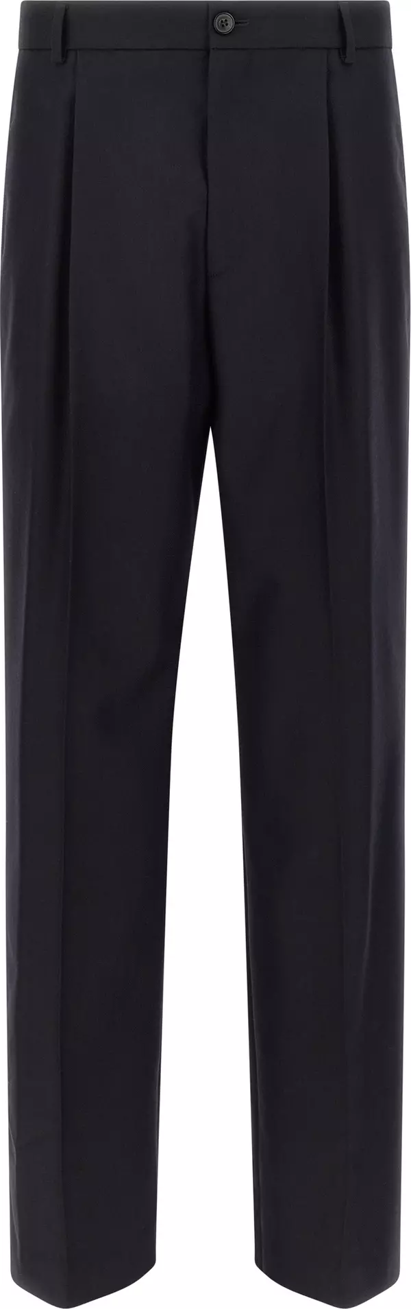 Blue Wool Dress Pants