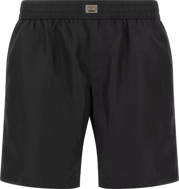Black Polyamide Swim Shorts