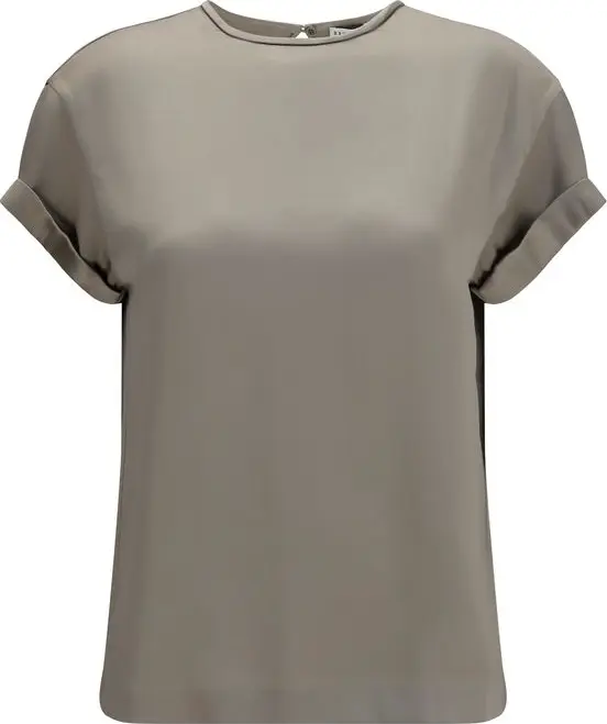 Beige Elastane Blouse