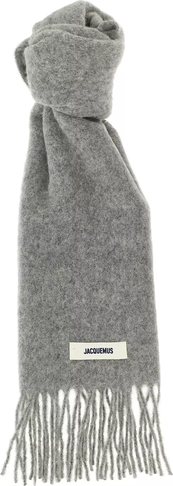 Gray Alpaca Leather Foulard