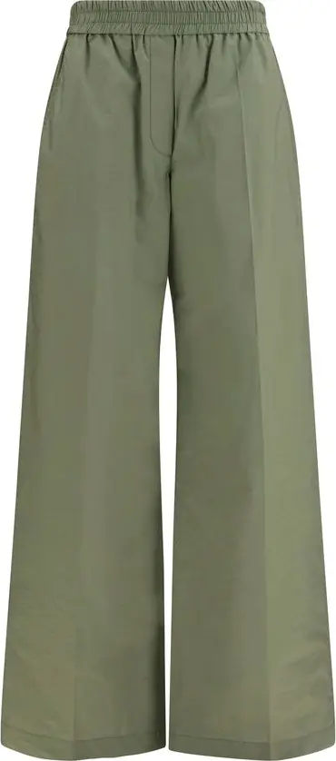 Bicolor Cotton Casual Pants