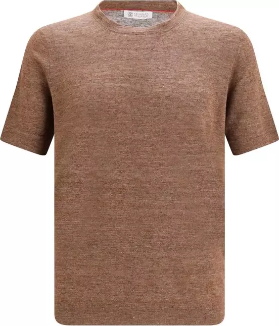 Brown Linen T-Shirt