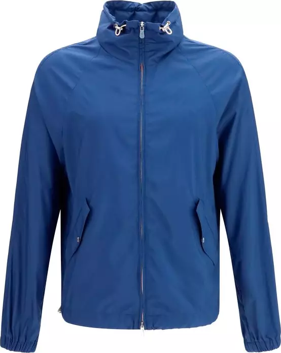 Blue Polyester Shell Jacket