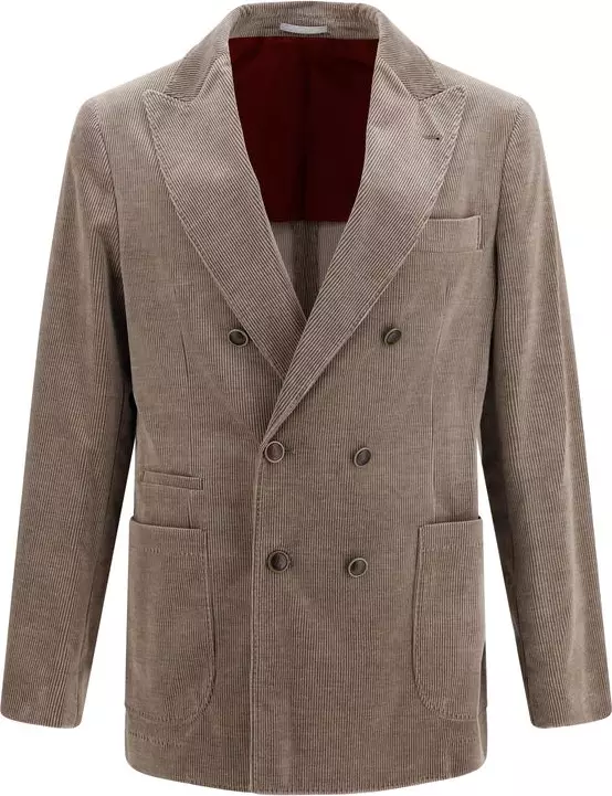 Gray Cotton Full-Length Jacket