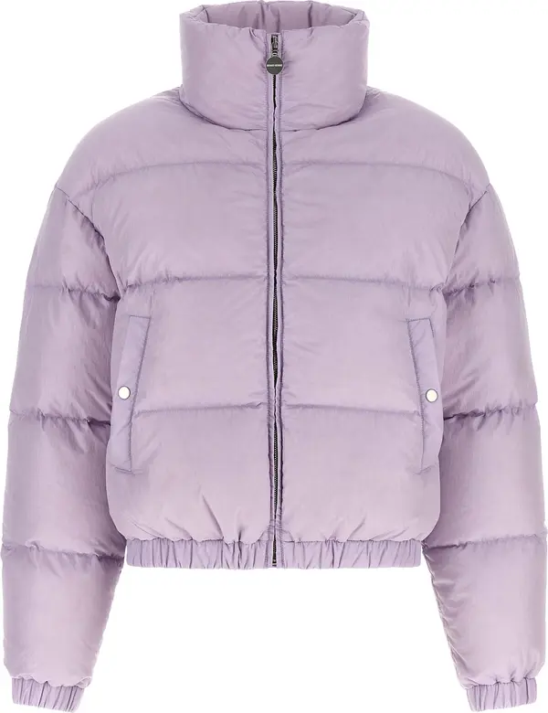 Purple Nylon Full-Length Jacket