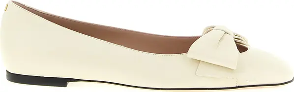 White Leather Ballet Flats
