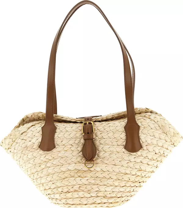 Beige Cork Shoulder Bag