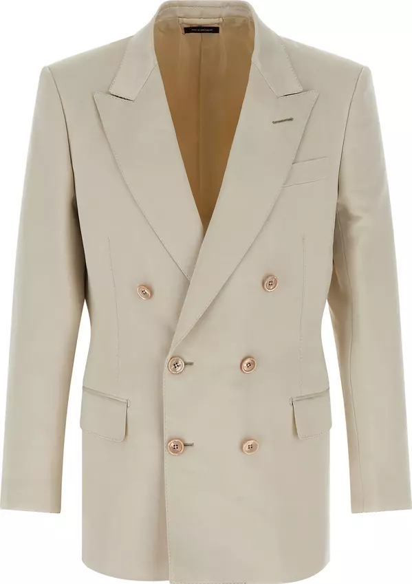 Beige Cotton Blazer