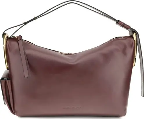 Bordeaux Calf Leather Bos Taurus Shoulder Bag