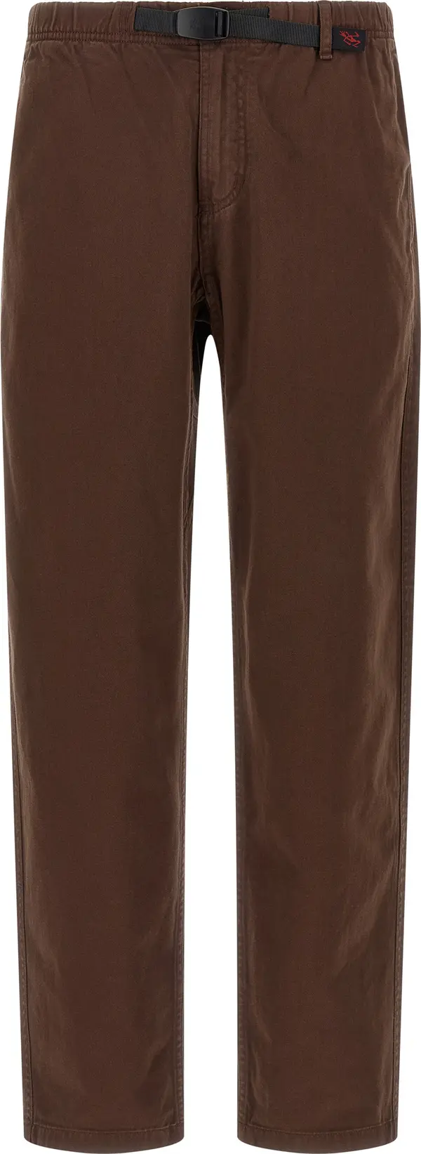 Brown Cotton Casual Pants