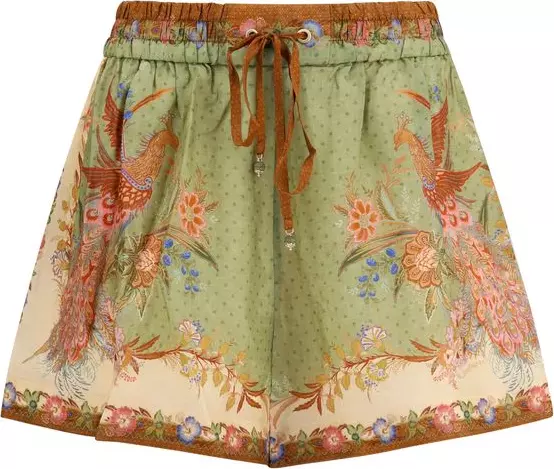 Multicolor Silk Bermuda Shorts