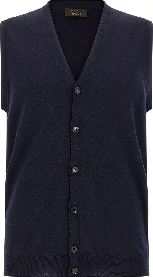 Blue Virgin Wool Cardigan