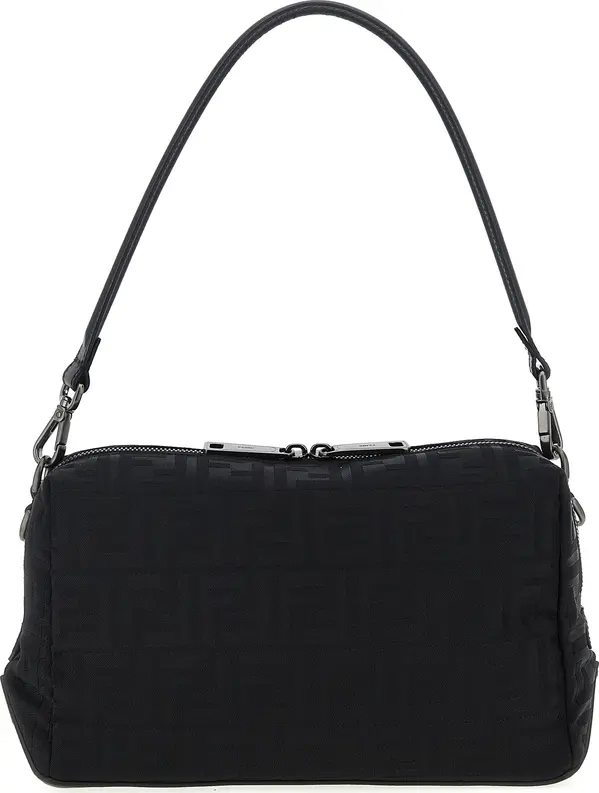 Black Polyamide Shoulder Bag