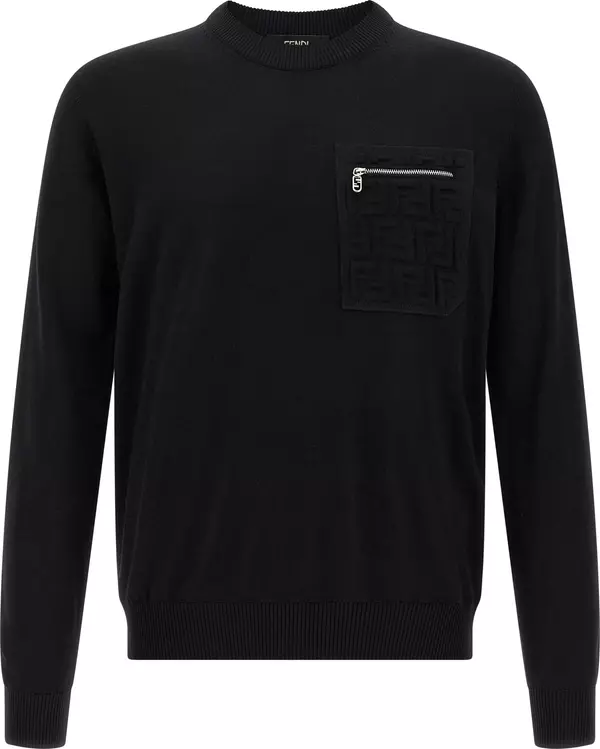 Black Virgin Wool Cardigan