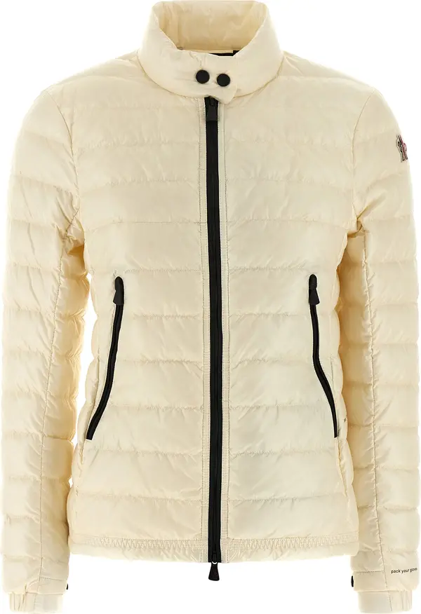 White Polyamide Full-Length Jacket