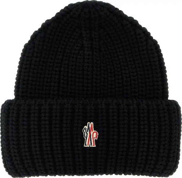 Black Virgin Wool Beanie