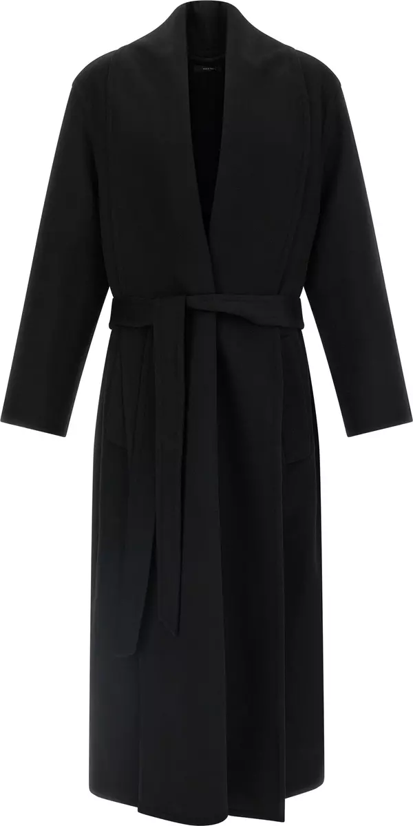 Black Virgin Wool Coat