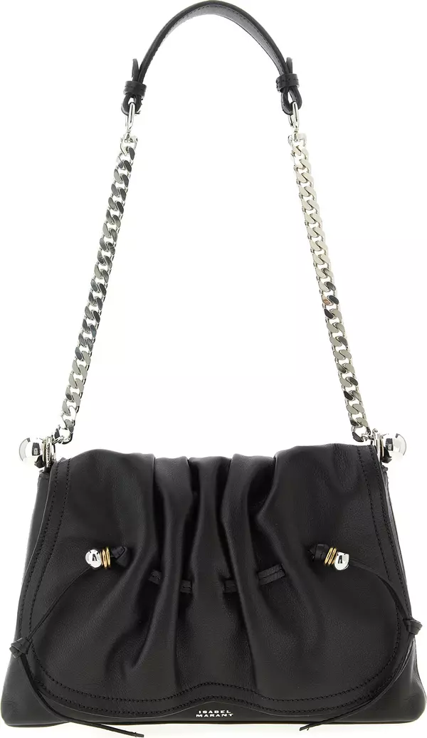 Black Calfskin Shoulder Bag