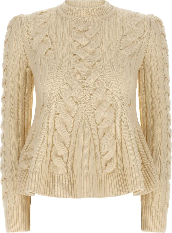 Beige Wool Cardigan