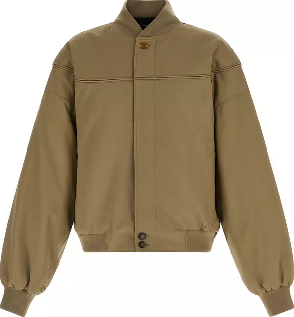 Beige Polyester Bomber