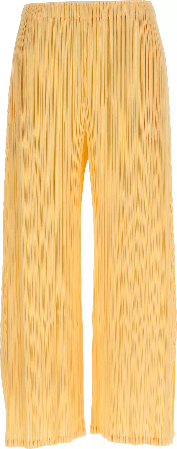 Bicolor Polyester Casual Pants