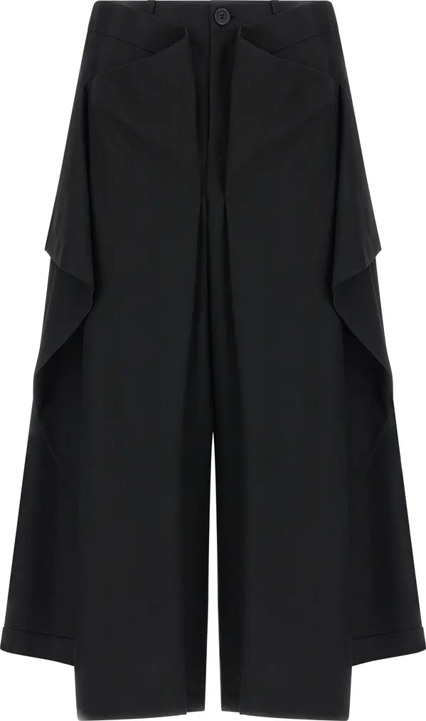 Black Wool Casual Pants